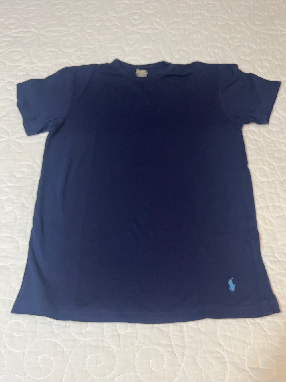 Ralph Lauren Navy Short Sleeve Crew T-Shirt (Underwear) with Polo Pony